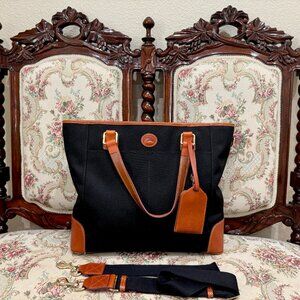 Dooney & Bourke Florentine Black Canvas Newport Tote